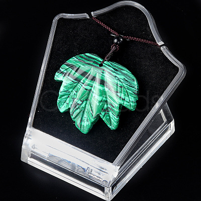 Synthetic Malachite Pendants Necklaces PW-WG25252-15-1
