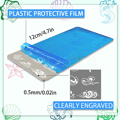 Stainless Steel DIY Nail Art Templates MRMJ-WH0092-054-1