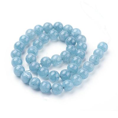 Natural White Jade Imitation Amazonite Beads Strands G-F364-16-8mm-1