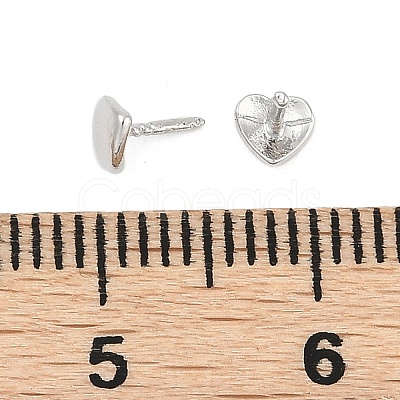 Heart Brass Head Pins KK-U051-02P-01-1