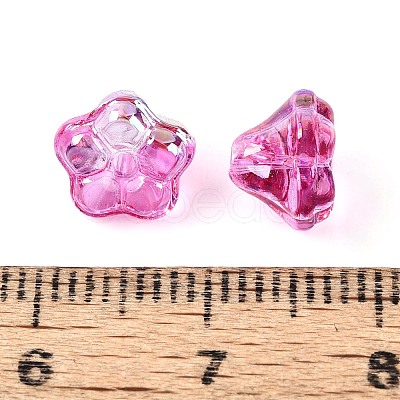 Electroplate Transparent Glass Beads Strands EGLA-N055-03A-06-1