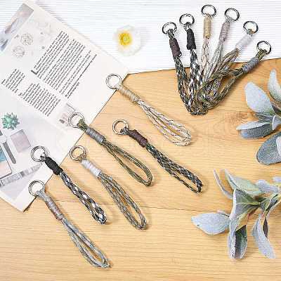 12Pcs 6 Colors Polyester & Spandex Parachute Cord Pendant Decorations HJEW-SZ00128-1