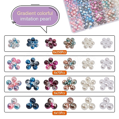 2148Pcs 24 Style ABS Plastic Imitation Pearl Beads OACR-YW0001-25B-1