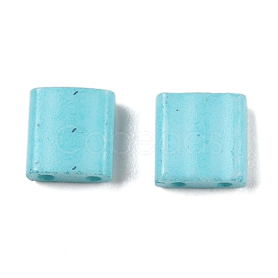 2-Hole Baking Paint Glass Seed Beads SEED-S023-17C-05-1