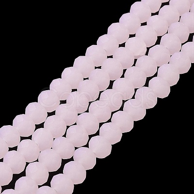 Imitation Jade Solid Color Glass Beads Strands EGLA-A034-J8mm-MD02-1