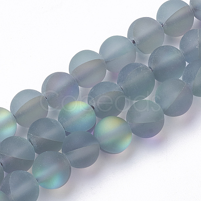 Synthetic Moonstone Beads Strands G-S283-06-8mm-1