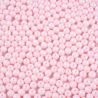 Opaque Baking Paint Glass Beads DGLA-T004-02F-1