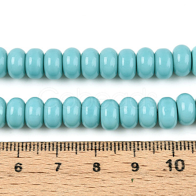 Opaque Solid Color Glass Beads Strands GLAA-ZX008-8mm-18R-1