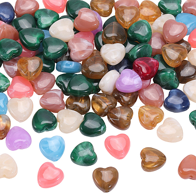 100Pcs Opaque Acrylic Beads OACR-PA0002-18-1