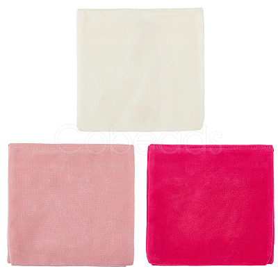 3Pcs 3 Colors Folding Velvet Jewelry Storage Bags for Earrings Rings Bracelets ABAG-CN0001-69B-1