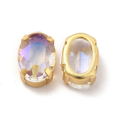 Moonlight Effect Oval Sew on Rhinestone GLAA-P055-01A-G05-1