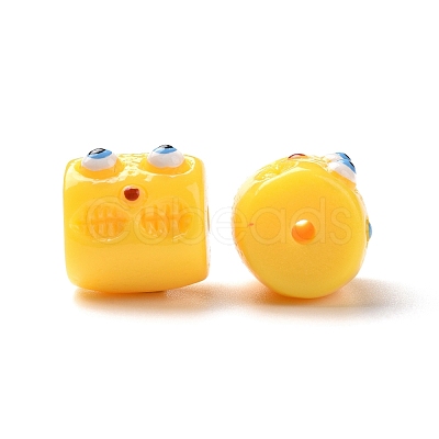Halloween Opaque Resin Beads RESI-E023-01E-1