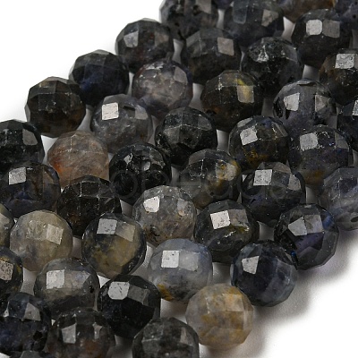 Natural Iolite Beads Strands G-A097-A14-09-1