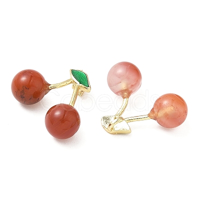 Natural Agate Fruit Pendants KK-B140-01G-1