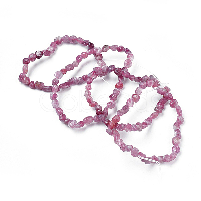 Natural Mixed Gemstone Bead Stretch Bracelets BJEW-K213-M03-1
