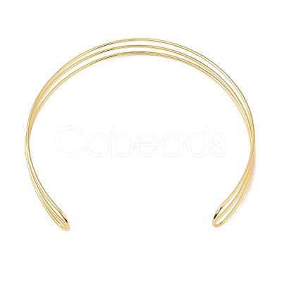 Rack Plating Brass Cuff Collar BJEW-Q350-02G-1