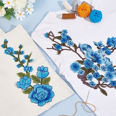 2Pcs 2 Styles Polyester Patches PATC-GA0001-34-1