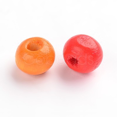 Dyed Natural Wood Beads TB102Y-1