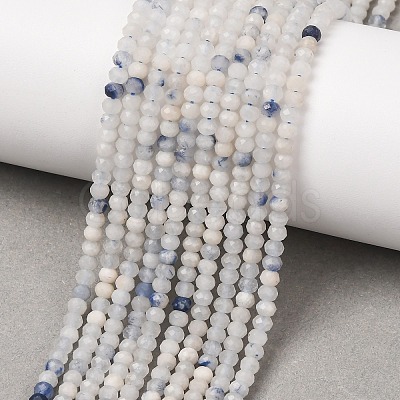 Natural Blue White Dumortierite Beads Strands GG-CBA9631-C01-01-1