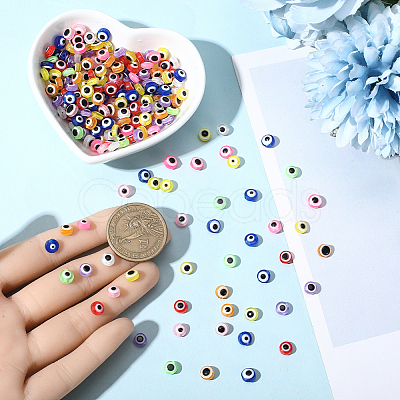 300Pcs Opaque Resin Beads RESI-PA0001-11-1
