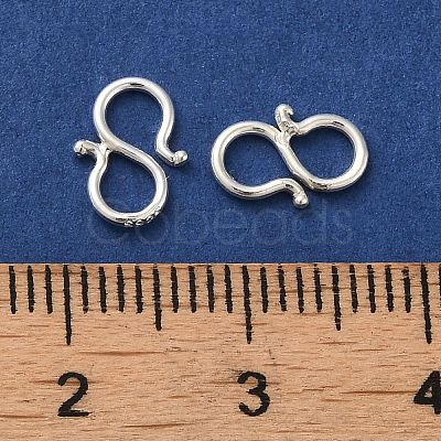 925 Sterling Silver S Shape Clasps STER-K177-07C-S-1