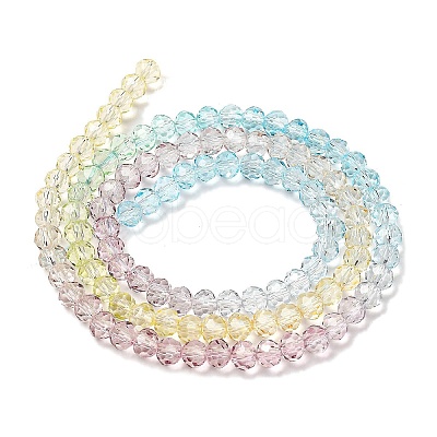 Transparent Painted Glass Beads Strands X1-DGLA-A034-T3mm-A15-1