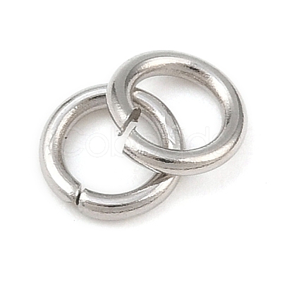 Tarnish Resistant 304 Stainless Steel Open Jump Rings STAS-J013-5x0.9mm-01-1