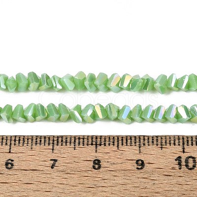 Electroplate Opaque Glass Beads Strands GLAA-N022-4mm-16-1