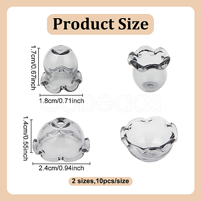 10Sets Transparent Glass Beads GLAA-AN0001-01A-1