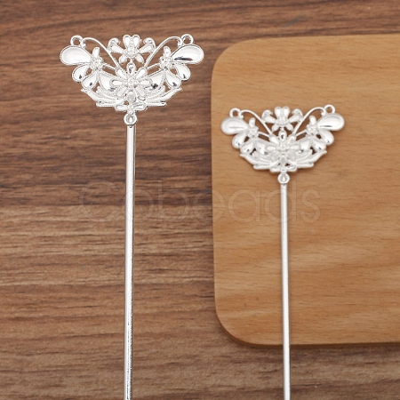 Alloy Hair Stick Findings for Women PW-WG43FC0-02-1