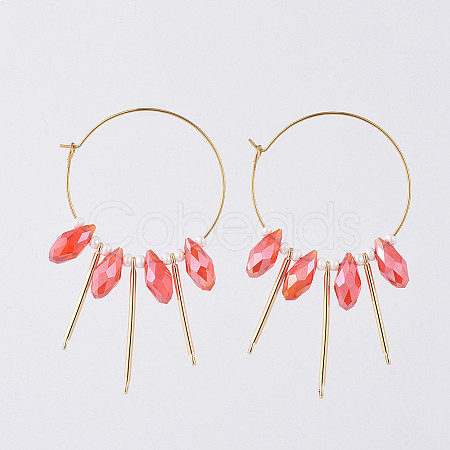 316L Surgical Stainless Steel Hoop Earring EJEW-JE03678-02-1