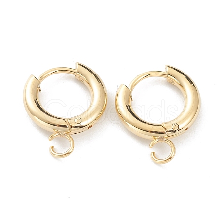 201 Stainless Steel Huggie Hoop Earring Findings X-STAS-P283-01A-G-1