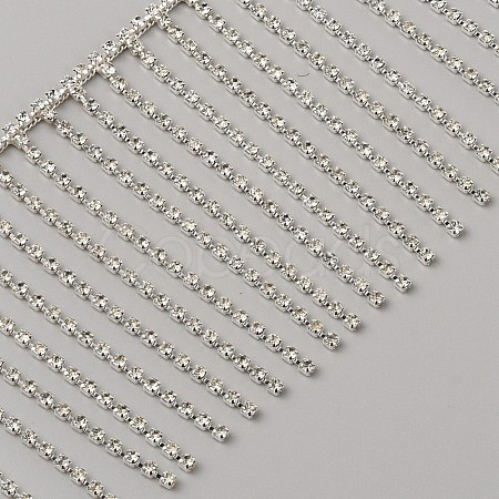 Iron with Glass Rhinestone Cup Chain CH-TAC0006-02-1