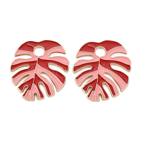 Rack Plating Alloy Enamel Pendants ENAM-T015-012C-NR-1
