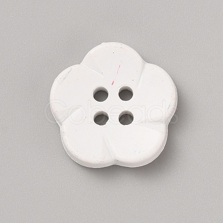 Spray Painted Plastic Buttons FIND-WH0152-394B-10-1