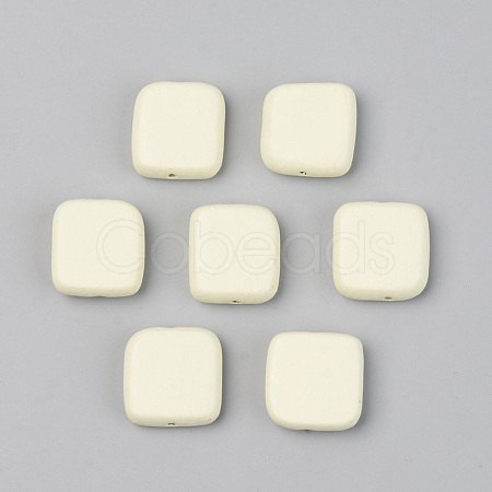 Painted Natural Wood Beads WOOD-T021-44A-1