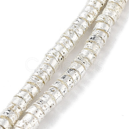 Electroplated Natural Lava Rock Beads Strands G-H303-A05-S-1