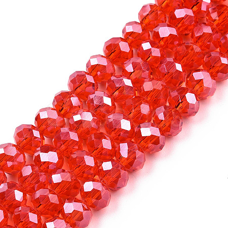 Electroplate Glass Beads Strands EGLA-A034-T6mm-A27-1