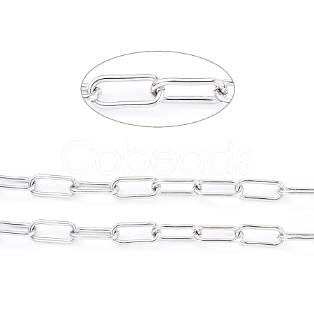 Tarnish Resistant 304 Stainless Steel Paperclip Chains CHS-D027-02P-1