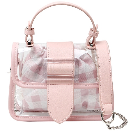 Women's Crossbody Bags with Tartan Pattern Drawstring Inner Bag PW-WG87521-05-1