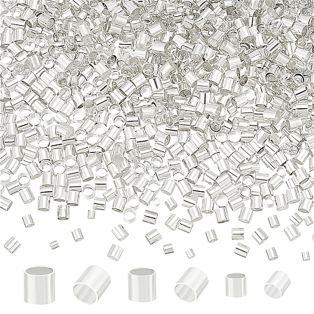 1500Pcs 3 Styles Brass Crimp Beads KK-LP0001-25-1