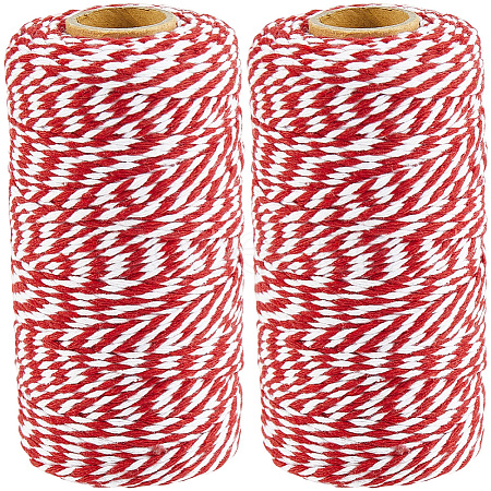 2 Rolls Macrame 2-Ply Cotton Braided Thread MAKN-CY0001-01D-1