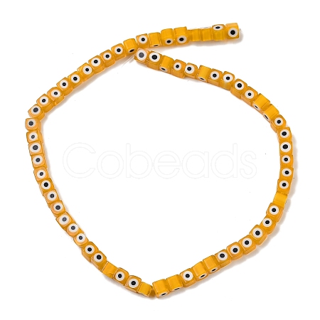 Handmade Evil Eye Lampwork Beads Strands LAMP-G166-16F-1