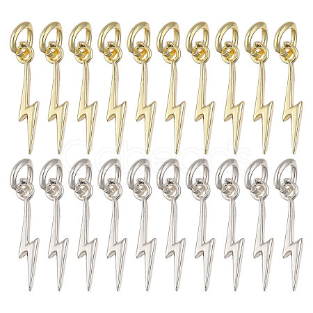20Pcs 2 Colors Brass Charms KK-CA0002-91-1