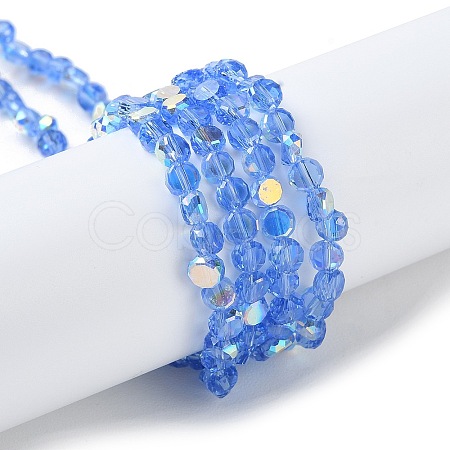 Transparent Electroplate Glass Beads Strands GLAA-Q099-A01-05-1