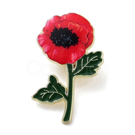 Flower Series Zinc Alloy Enamel Pin JEWB-D069-03B-1