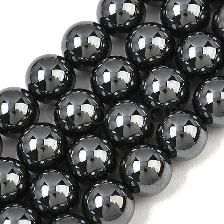 Synthetic Non-magnetic Hematite Beads Strands GG-CBAB93D-B01-12mm-1