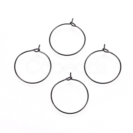 316L Surgical Stainless Steel Hoop Earring Findings STAS-D164-05B-1