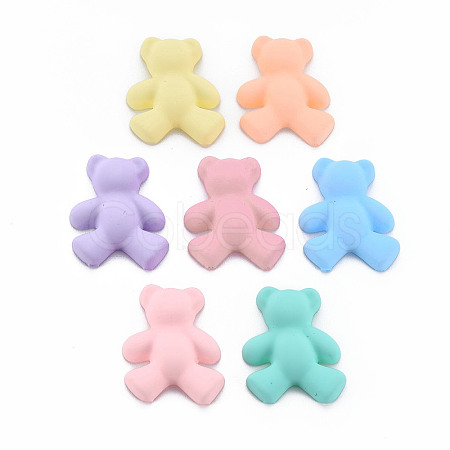 Opaque Spray Painted Acrylic Cabochons MACR-Q244-004-1