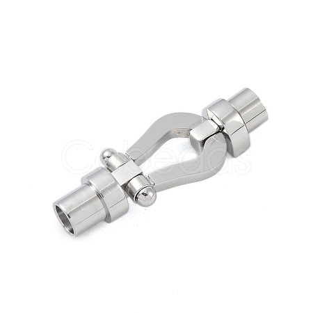Tarnish Resistant 304 Stainless Steel Magnetic Clasps with Glue-in Ends STAS-K282-02P-1